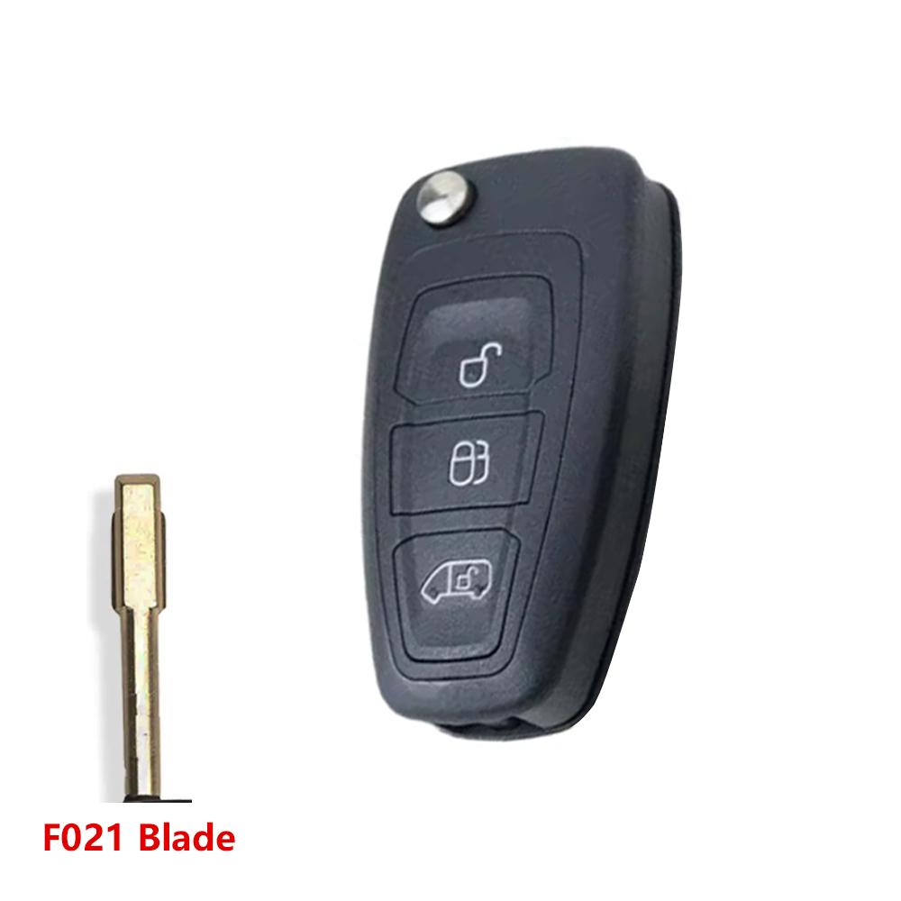 Чехол для автомобильного ключа с 2/3 кнопками для Ford Kuga C-Max S-Max Focus Fiesta Mondeo Galaxy, корпус чехла для автомобильного ключа с лезвием F021/Hu101