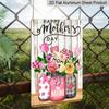 Плоская 2D 1 шт. Металлическая табличка «С Днем Матери» Цветок 7,87x11,81 дюйма - Алюминиевая Винтажная Банка для Консервирования Цветочный Декор для Мамы, Дома, Кухни - Прочная Пылезащитная