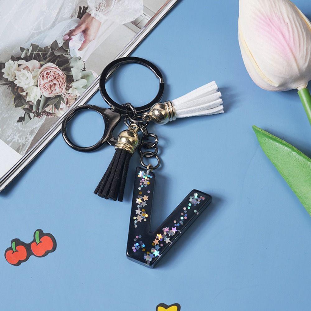 Изысканный Английский Алфавит Сумка Подвеска Буквы A-Z Алфавит Инициалы Блестящий Брелок Женский Подарок