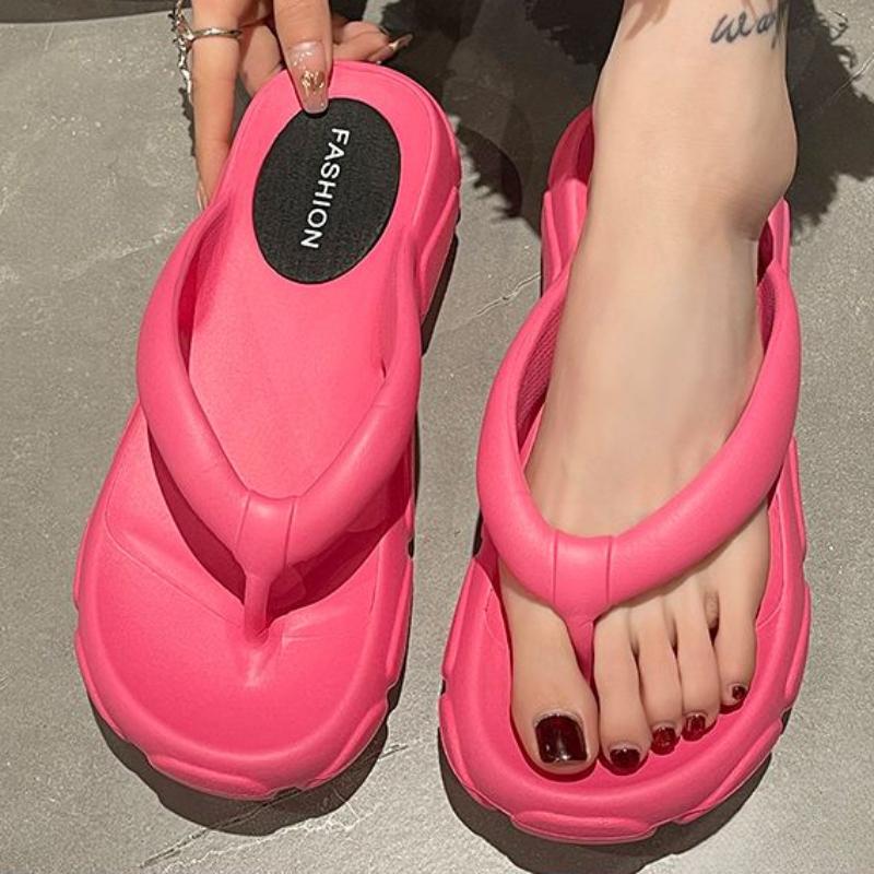 Женские тапочки и босоножки на каблуке, лето 2024, толстые шлепанцы, шлепанцы на платформе для пляжа, новый стиль 39, оптовая продажа