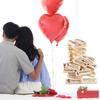 48Pcs/Set Building Block Stacking Tumble Tower Couple Date Night Question Wooden Block Adults Party Game Girlfriend Boyfriend Valentine's Day Gift