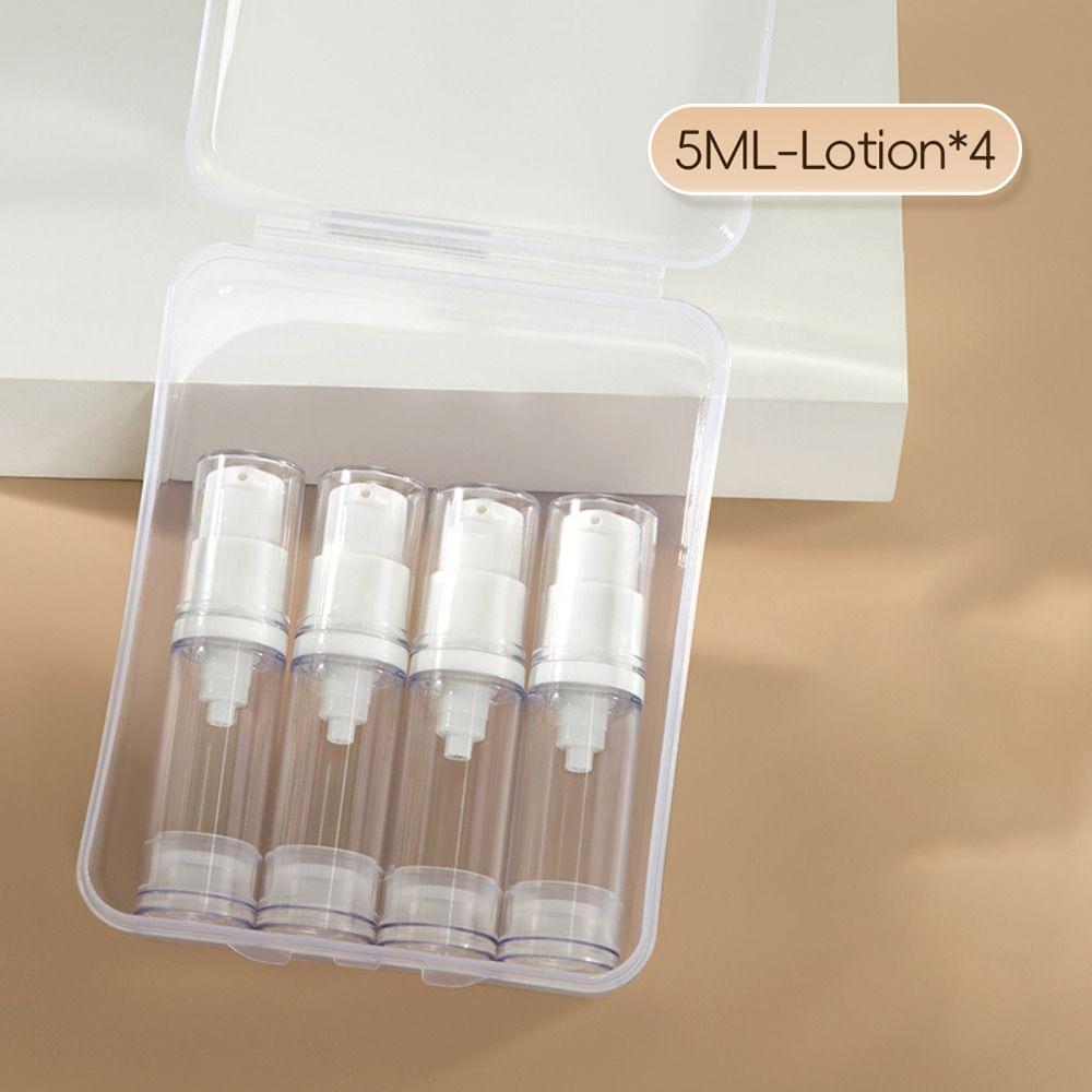 3/4Pcs 5-15ML Lotion Sprayer Bottle Empty Cosmetic Container Durable Travel Refillable Bottle