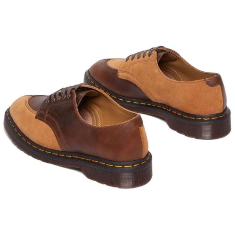 Dr. Martens Кожаные туфли кэжуал на шнуровке с круглым носком Мужские кроссовки Коричневые 31043333