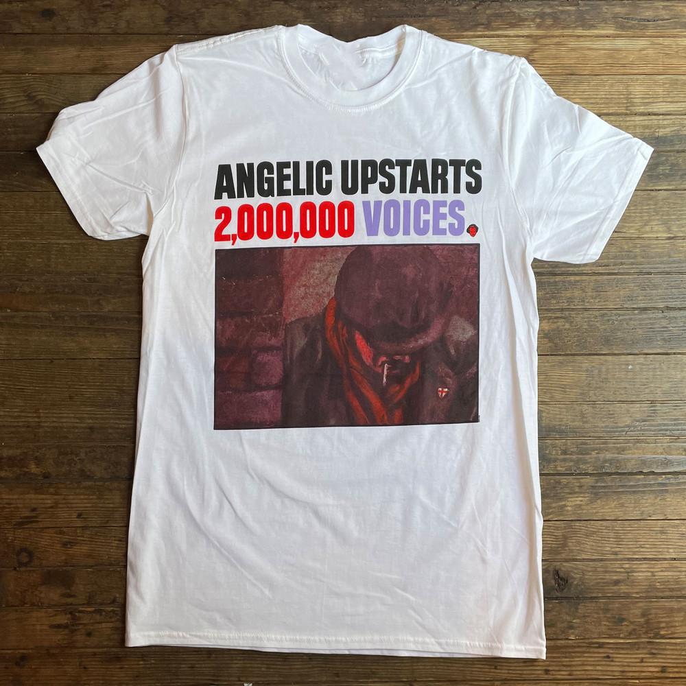 Angelic Upstarts Группа 2 000 000 Голосов Плотный Хлопок Белый S-5XL Футболка SE863 Унисекс Футболка