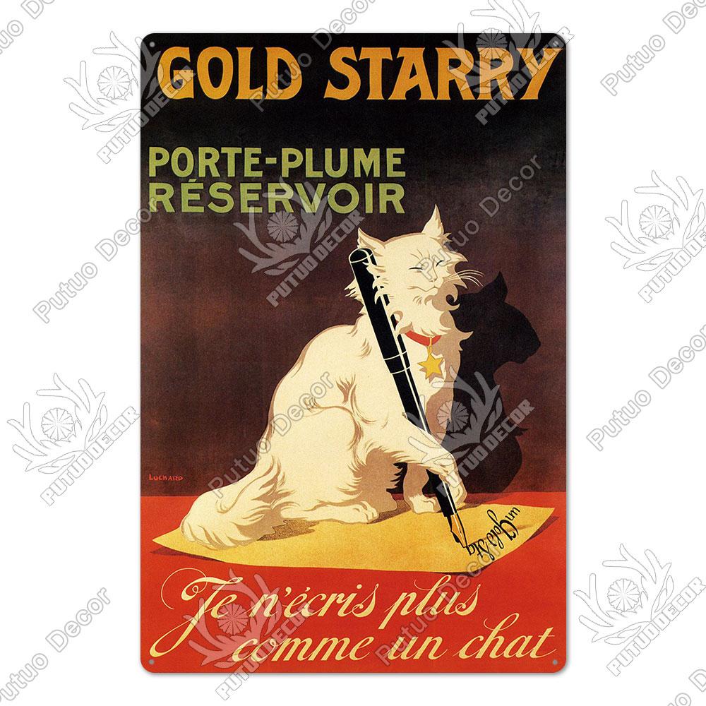 Декор Смешной знак кошки Винтажный металлический жестяной знак Прекрасный плакат о дружбе Аксессуары для кошек Гнездо любителя кошек Украшение стены дома