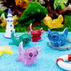 10/20Pcs Mini Resin Axolotl Random Color Miniature Glitter Axolotl Tiny Animal Figures Ornament For Diy Potted Plant Decor
