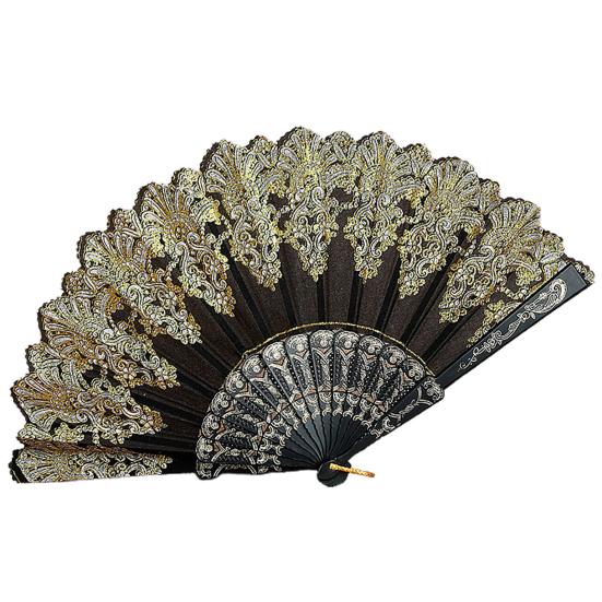 Складной веер с подвесным кольцом. Гладкое открытие. Удобная ручка. Четкий узор. Складной веер из ткани в китайском стиле. Школьные принадлежности.