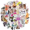 50 PCS Kawaii Cat Sticker Cute Cartoon Animal Waterproof Stickers To DIY Laptop Suitcase Bike Guitar Car Skateboard Kids Toy Gift