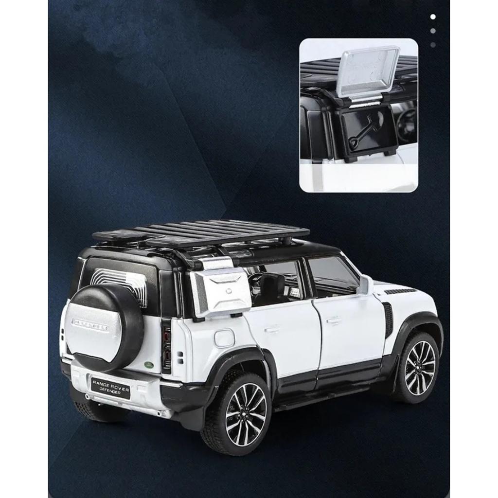 1/32 Range Rover Defender SUV Alloy Car Model Diecast Metal Toy Simulation Off-road Vehicles Model Sound and Light Toys Car Gift