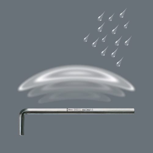 WERA Ball Hex Plus L-shaped Key Wrench for Hex Socket Screws, 5mm Hex Size, 160mm Overall Length, 022122