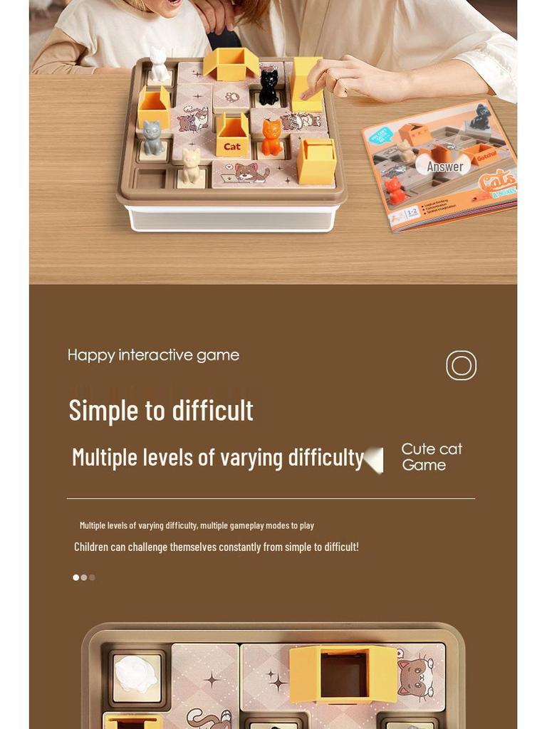 Пазл «Прятки»: Игрушка для тренировки логики кошек для детей