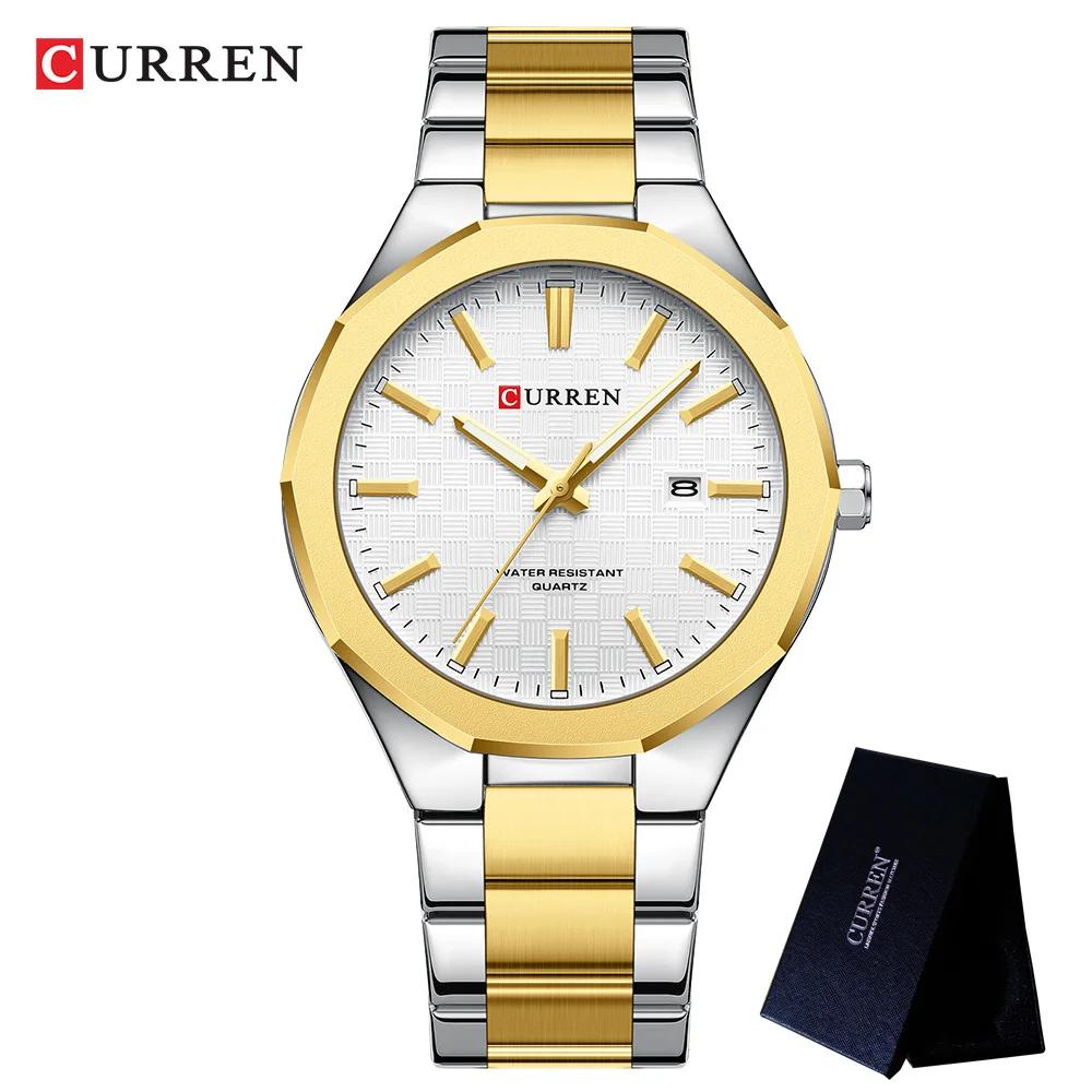 CURREN Men Watch Top Brand Luxury Original Business Waterproof Sport Male Clock Stainless Steel Army Quartz Wristwatch Gift 8477