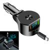 3 In 1 Car Charger Car Fast Charger Real-time Voltage Display Type-C Output Aluminum Alloy Material During Travels