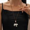 Cartoon Choker New Year Horse Necklace Ethnic Style Sweater Chain  Chinese Spring Festival