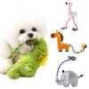 Squeaky Plush Animal Toys Dog Chew Toys Crinkle Sound Pet Toys Boredom Relief Mental Stimulation Puppy Teething Anxiety Relief Safe Pet Toys
