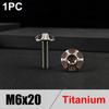 M5/M6 x15mm Titanium Bolts Titanium Decorative Bolts Durable Motorcycle Screw