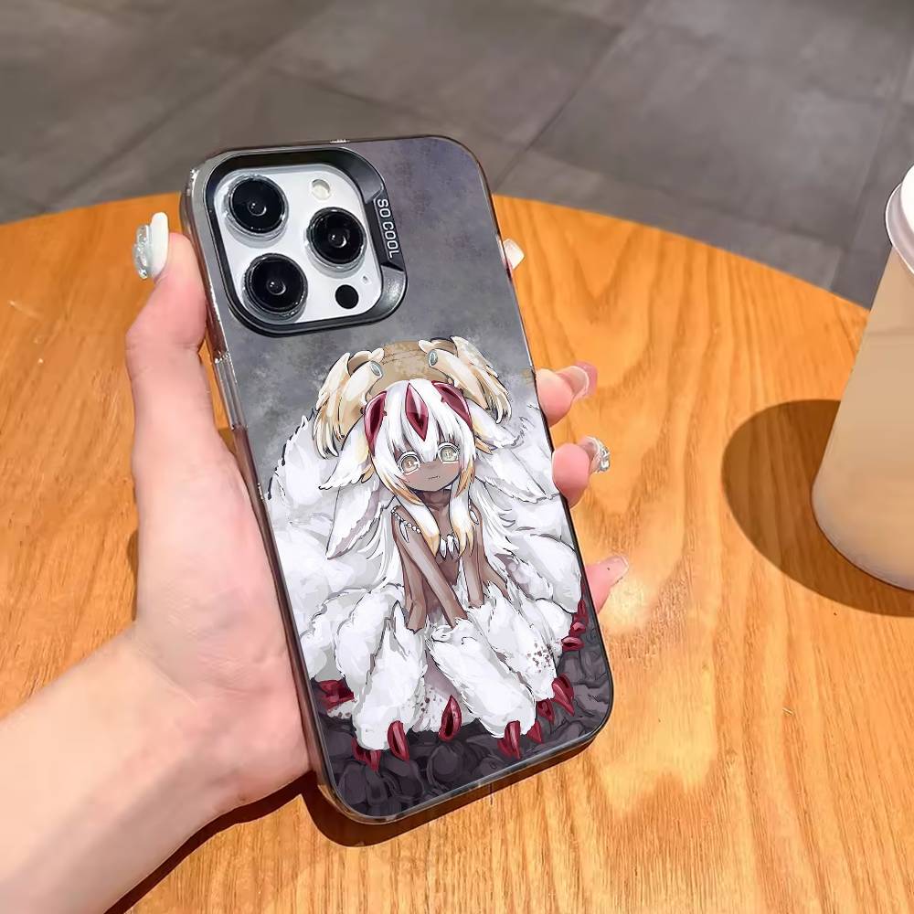 M-Сделано в Бездне Чехол для телефона Фапуты Для iPhone17 16 15 14 13 12 Pro Max Серый Черный Матовый Лазерный Металлик Аврора Funda