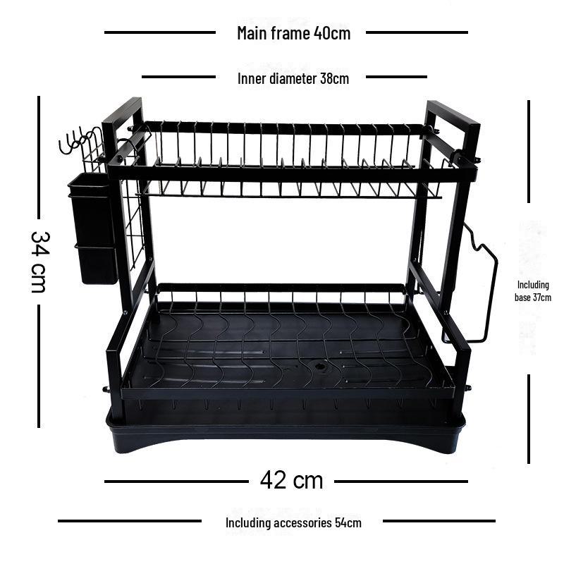 Multi-Layer Kitchen Dish and Bowl Rack with Drainage System