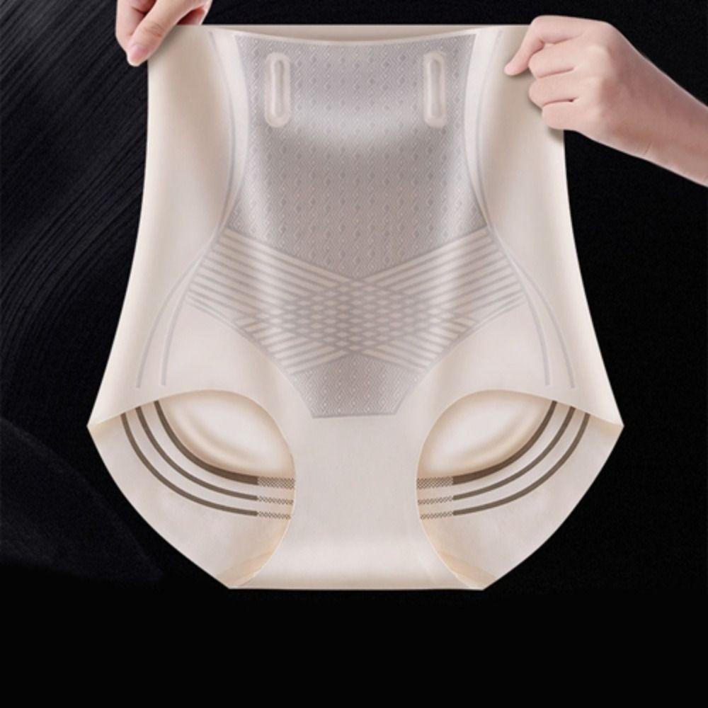 Хлопковое бесшовное нижнее белье с промежностью, утягивающее живот, утягивающие трусики с высокой талией, корректирующее белье для женщин