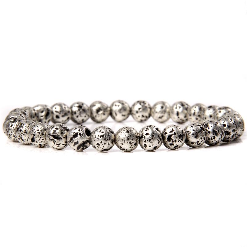 Женский браслет из натурального камня: Кошачий глаз, зеленый авантюрин, вулканический камень, лазурит, бусины, 6 мм