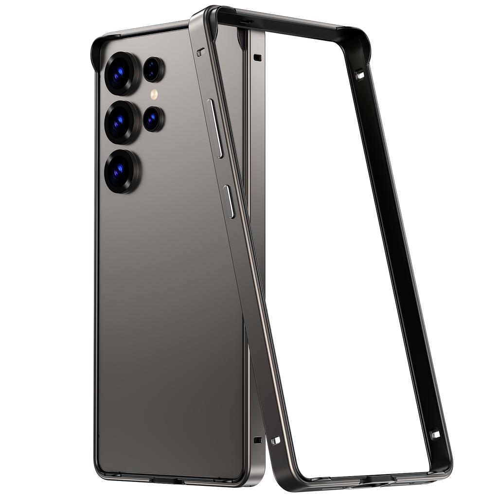 Silicone Metal Bumper Case for Samsung Galaxy S26 Ultra S25 Plus S26Ultra S25Ultra S24Ultra S26Plus S25Plus S24Plus Lock-Free Pure Frame Phone Cover