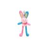 Cute Color Cartoon Blocked Rabbit Plush Toy Pendant With Stretchable Ears