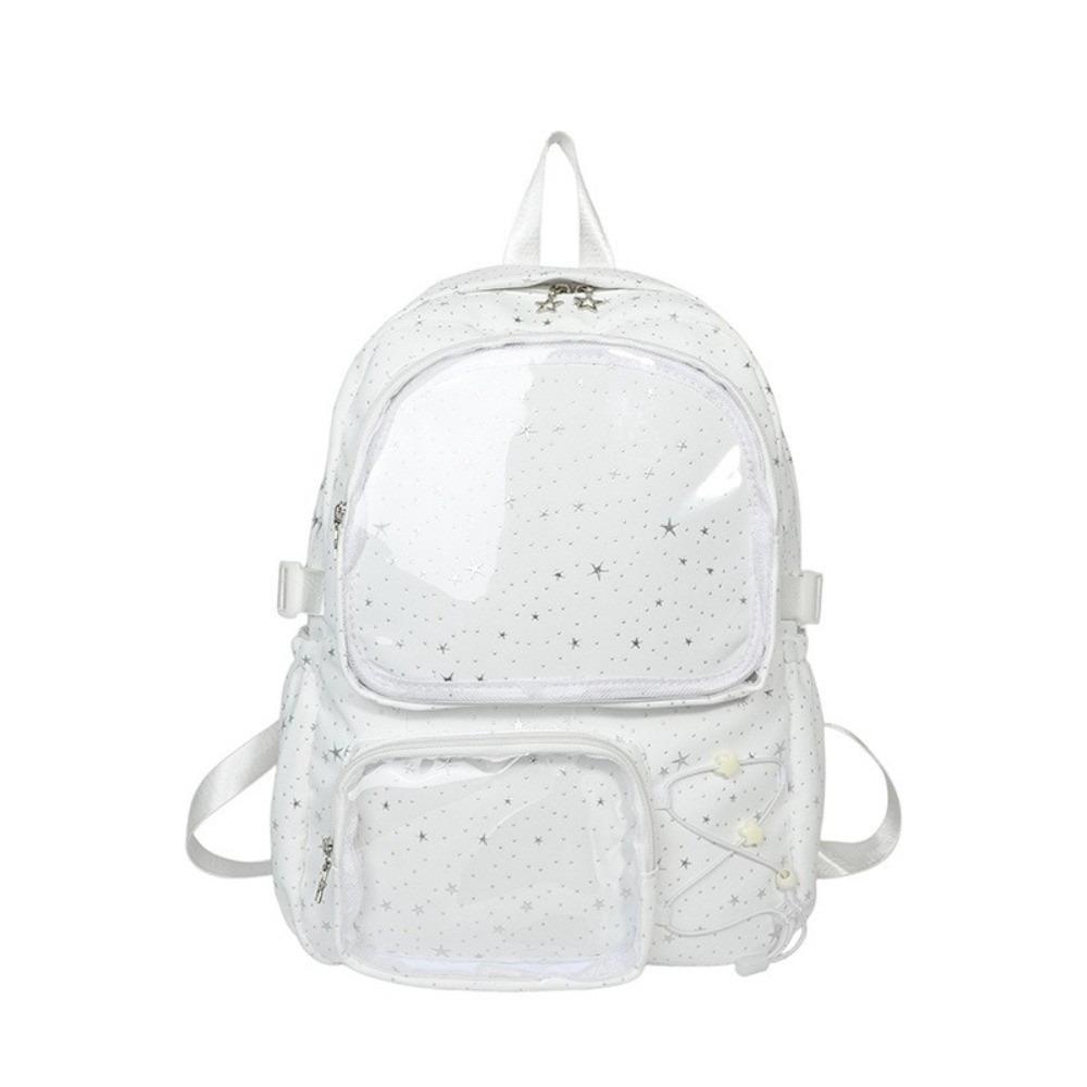Oxford Cloth Star Backpack Print Transparent Itabag Casual Nylon Backpack  Women