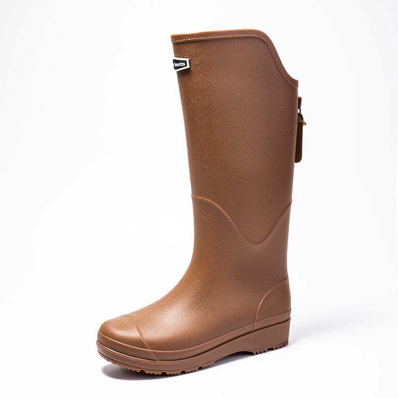 Новые модные дождевые ботинки, мужские модные высокие резиновые сапоги, женские расширенные резиновые сапоги для воды