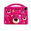 Strawberry Bear Silicone Case IPad Air Pro 11 Inch Shockproof Cartoon Tablet Cover With Optional Lanyard