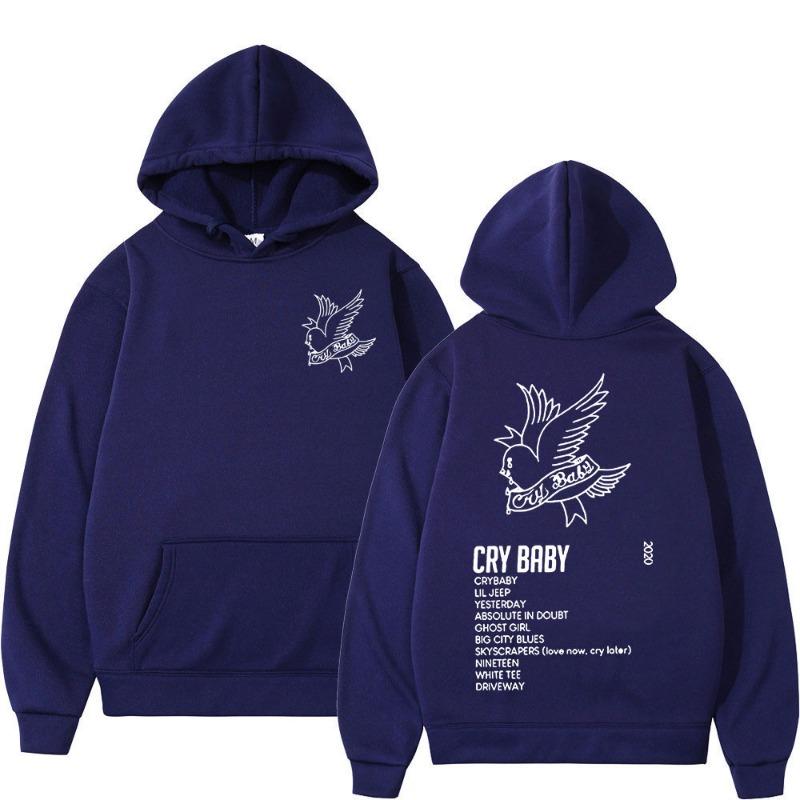 Худи с принтом музыкального альбома рэпера Lil Peep CryBaby Мужские Женские Мода Хип-Хоп Оверсайз Толстовка Осень Зима Флис Теплые Пуловеры