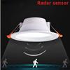 LED Downlight 5W 7W 9W Recessed Ceiling Lamp AC220V Downlight With Intelligent Radar Sensor Lights for Bathroom Stairs Balcony