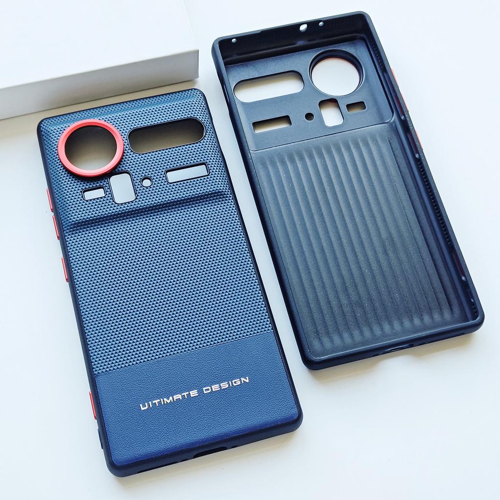 Для ZTE Nubia Z80 Z70 Z70S Ultra ПУ Кожа Дружелюбная к Коже Контрастные Цвета Клавиши Рамка для Камеры Защитная Задняя Панель Мягкий Чехол