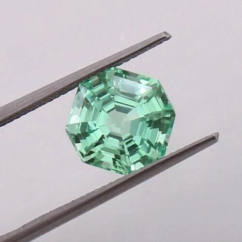 Natural Green Sapphire Loose Gemstone 9.5 ct Ceylon Parti Sapphire Shape September Birthstone Gift