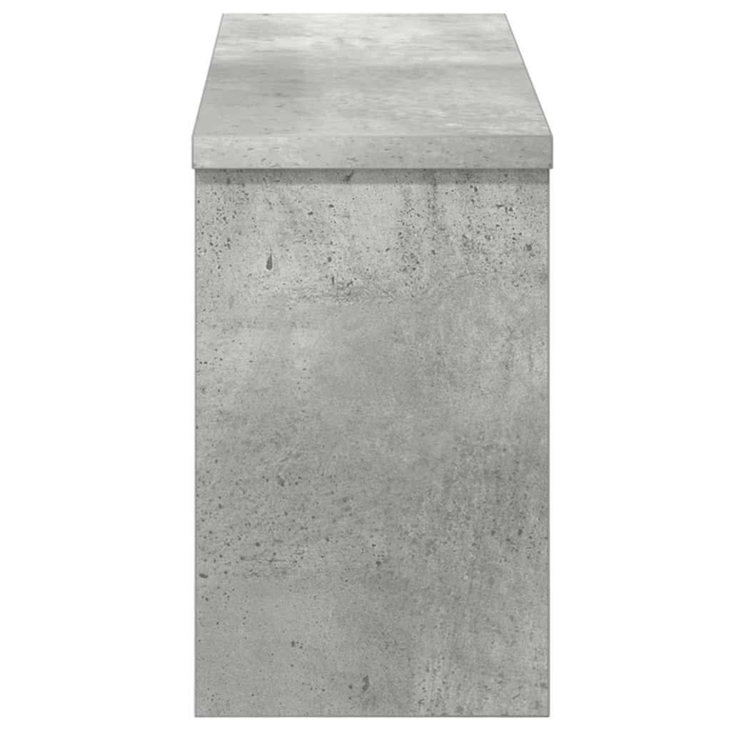 Wall Mounted Nightstand with Shelf Concrete Grey 50 x 16 x 26 cm
