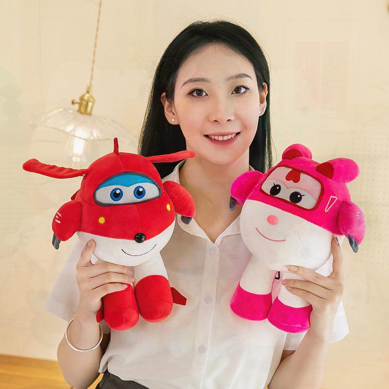 30/60 см Кавайный Мультяшный Самолет Super Wings Плюшевая Пара, Милый Дизайн с Улыбающимся Лицом, Идеальный Подарок на День Рождения, Праздник Для Детей, Фанатов