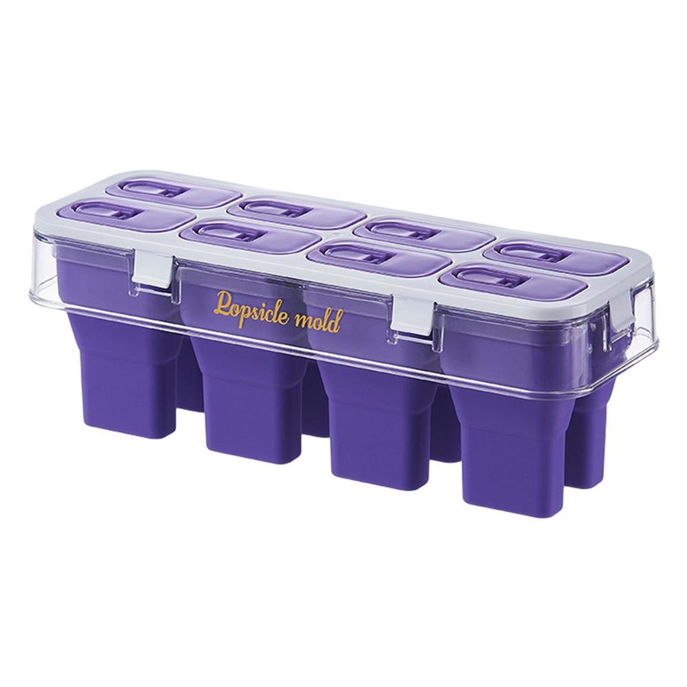 Силиконовые формы для мороженого, многоразовые, 8 ячеек, форма для эскимо, форма для мороженого, легко извлекаемые формы для мороженого для домашних угощений