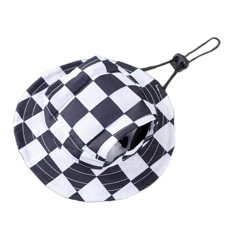 G62 Adjustable Pet Sun Hat with Chin Strap for Small Medium Dogs Cats Outdoor Travel Accessory Gift for Pet Owners