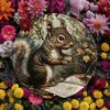 Винтажное круглое металлическое настенное искусство Декор Белка Большой Современный Домашний Подарок
