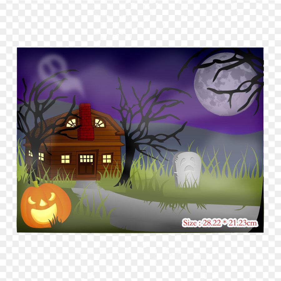 Дом с привидениями Хэллоуин Дом с привидениями Утюг на термопереносной печати виниловые нашивки наклейки для одежды DIY аппликации моющиеся нашивки