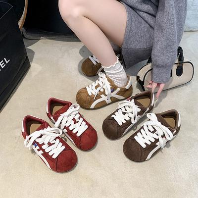 Ретро цвет Майяра, кроссовки на плоской подошве для женщин, новая осенняя коллекция, увеличение внутренней высоты, повседневная спортивная обувь