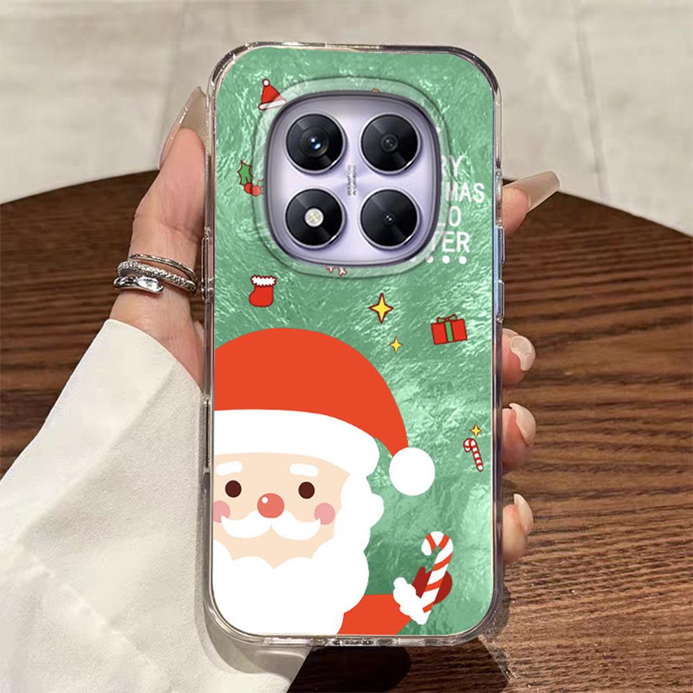 Милый рождественский чехол для телефона с оленем и подарком для Xiaomi Redmi Note 15 14 13 12 11 11S 10 10S 9 Pro 15C 9A 13C 14C A3 9C A1