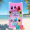 Customizable personalized beach towels Smiling Critters themed designs.Suitable for the beach, yoga, sports;ideal as beach accessories
