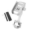 Motorcycle Phone Holder Aluminum Alloy 360 Degree Rotation Bike Phone Mount Navigation Bracket for Most Phones Silver