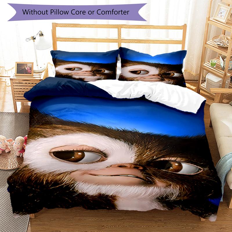 3pcs Gremlins Bedding Set Duvet Cover Closure Includes 1 Duvet Cover & 2 Pillowcases, Soft and Comfortable for All Seasons.