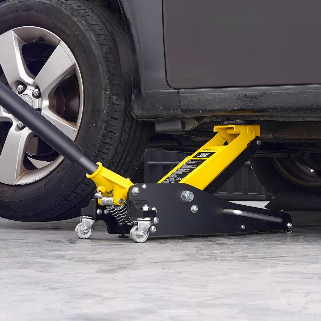 Low Profile Floor Jack 2 Ton Heavy Duty Dual Piston Rapid Pump