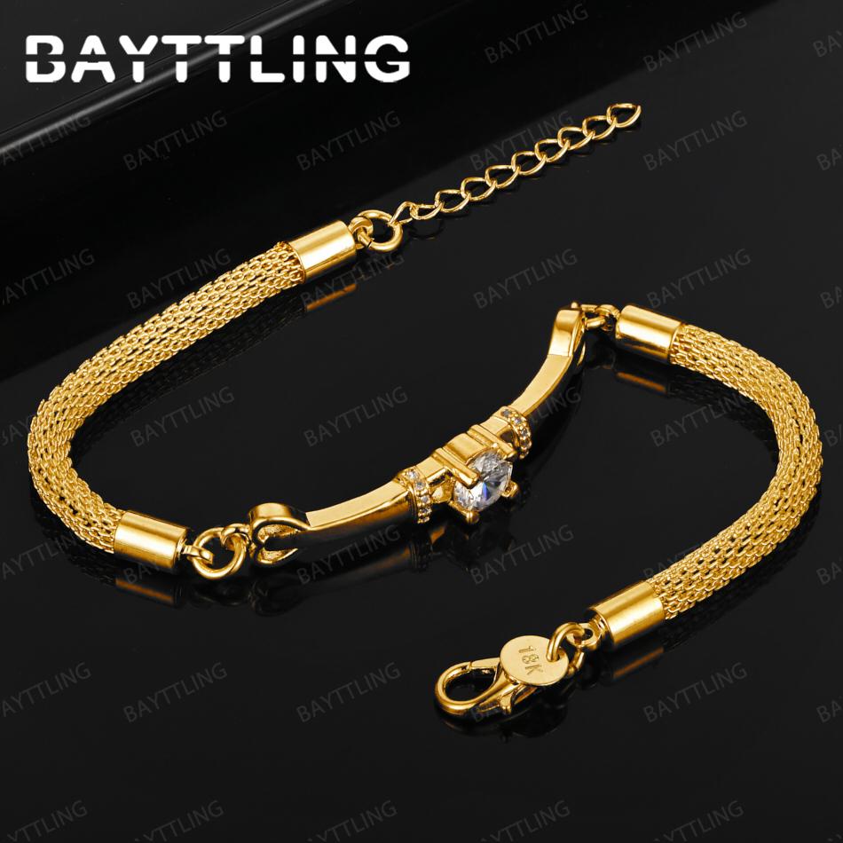 Charm 925 Sterling Silver 18K Gold Delicate Beaded Braided Bracelet Fashion Women Wedding Gift Accessories Jewelry