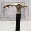 93.98 Cm Rabbit Wooden and Aluminum Walking Stick Hare Cane Hare with Red Eyes Walking Stick Gift for Grandfathe
