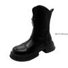 Chunky Crystal Zipper Chelsea Boots Women Shoes 2024 New Winter Designer Fashion Ankle Boots Snow Punk Goth Gladiator Lady Shoes