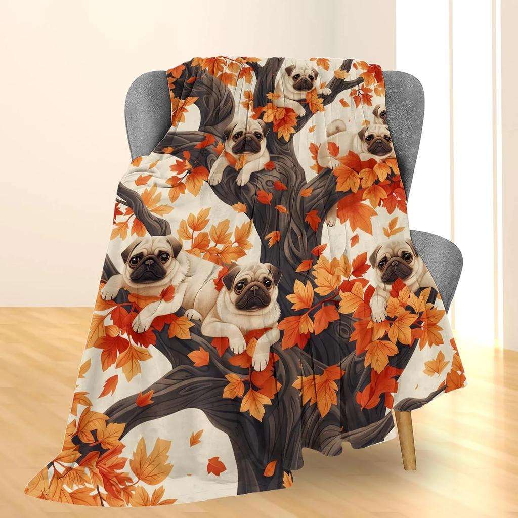 White Tiger Throw Thin Blanket Animals Printed Lightweight for Couch Home Decor Gift for Lion Tiger Elk Bears Dogs Cats Lovers