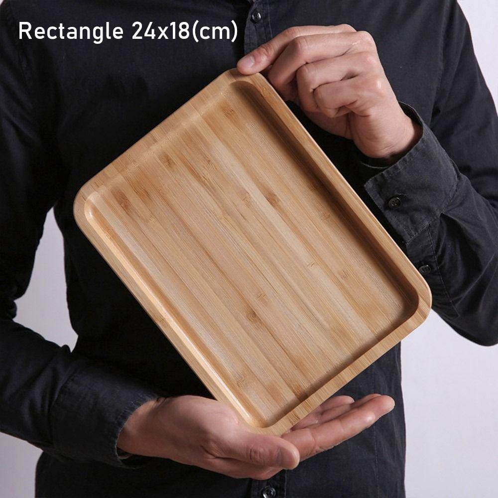 1 шт. предметы домашнего обихода бамбуковый поднос для фруктовых закусок, тарелки для хранения чая, фруктов, барбекю, хлеба